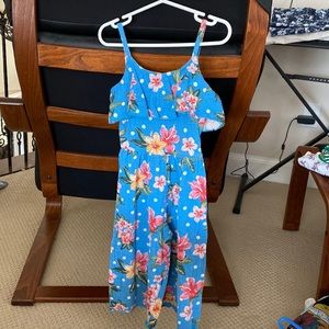 Zara girls tropical romper sz 6, EUC